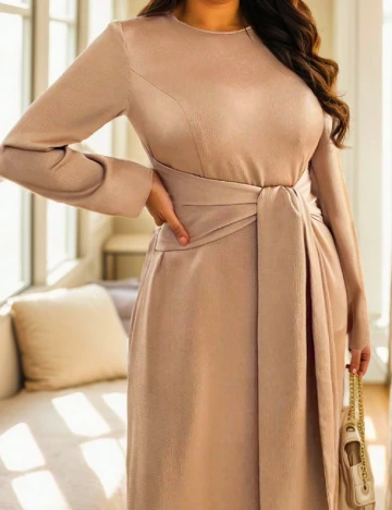 Rochie lunga SHEIN CURVE, maro