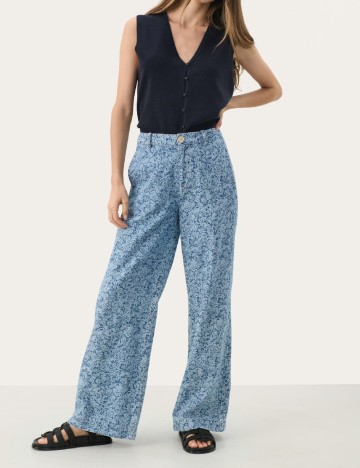 
						Pantaloni Part Two, albastru