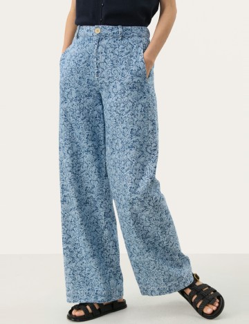 Pantaloni Part Two, albastru