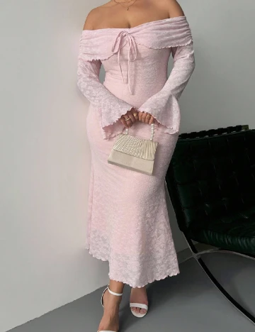 Rochie lunga SHEIN CURVE, roz