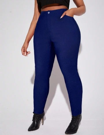 Pantaloni SHEIN CURVE, albastru