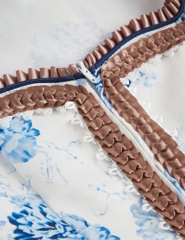 Rochie scurta SHEIN, alb/albastru