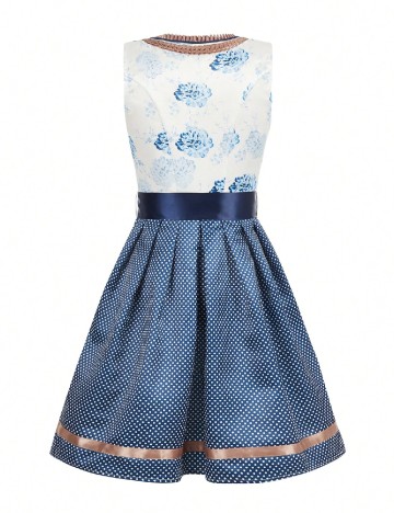 Rochie scurta SHEIN, alb/albastru