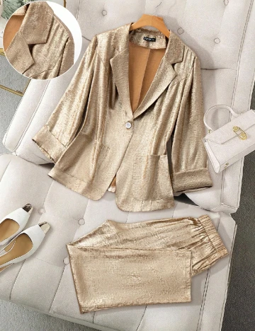 Compleu SHEIN CURVE, auriu