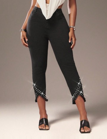 Blugi SHEIN CURVE, negru