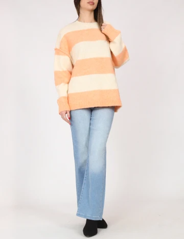 Pulover C&A, portocaliu/crem