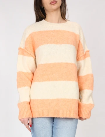 Pulover C&A, portocaliu/crem