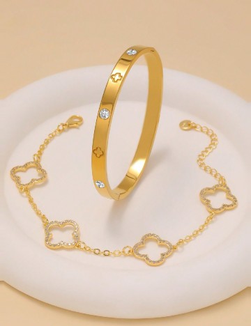 Set Bratari 2 bucati SHEIN, auriu