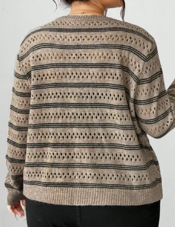 Cardigan SHEIN CURVE, maro