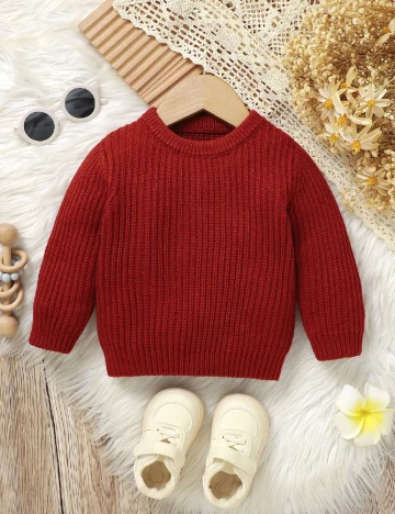 Pulover Shein Kids, rosu