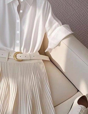 Compleu SHEIN, alb/crem