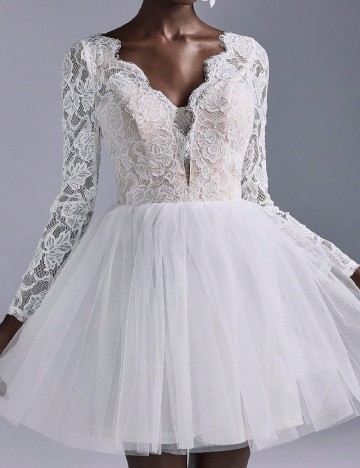 Rochie scurta SHEIN, alb