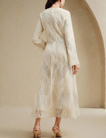 Rochie medie SHEIN, ecru