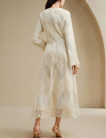 Rochie medie SHEIN, ecru