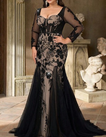 Rochie lunga SHEIN CURVE, negru