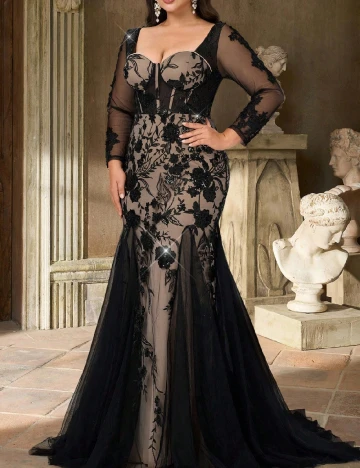 Rochie lunga SHEIN CURVE, negru