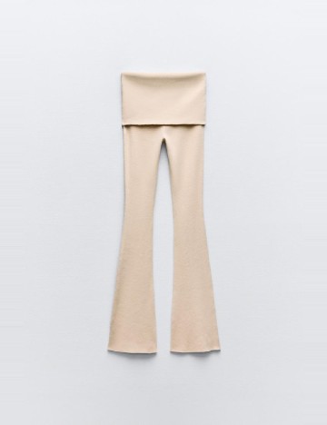 Pantaloni Zara, crem