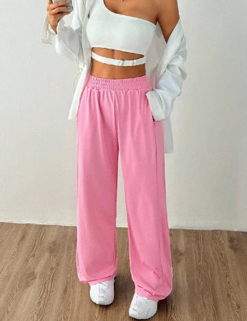 Pantaloni SHEIN, roz