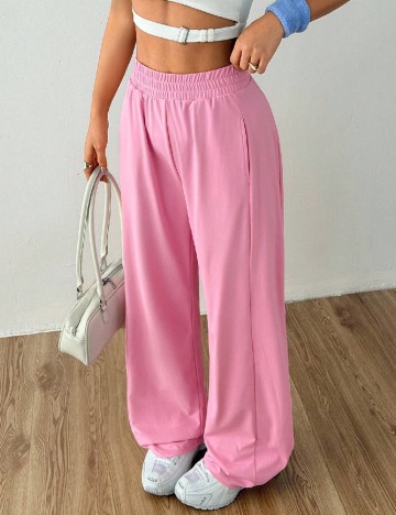 Pantaloni SHEIN, roz