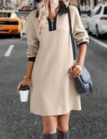 Rochie scurta SHEIN, crem