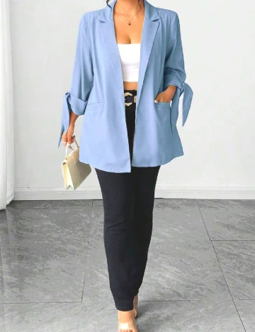 Blazer SHEIN CURVE, albastru