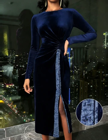 Rochie medie SHEIN, bleumarin