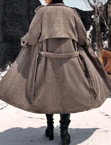 Palton SHEIN CURVE, maro