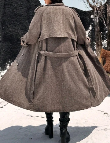 Palton SHEIN CURVE, maro