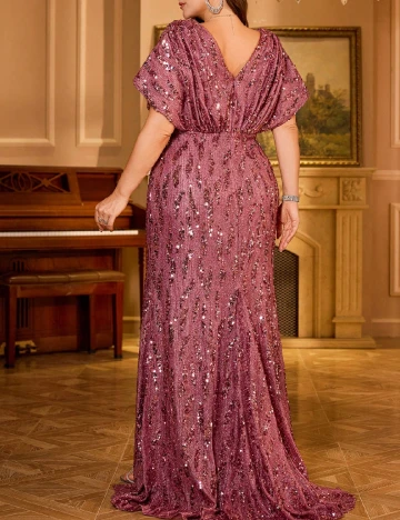 Rochie lunga SHEIN CURVE, roz