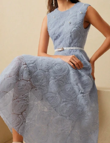 Rochie medie Anewsta, albastru