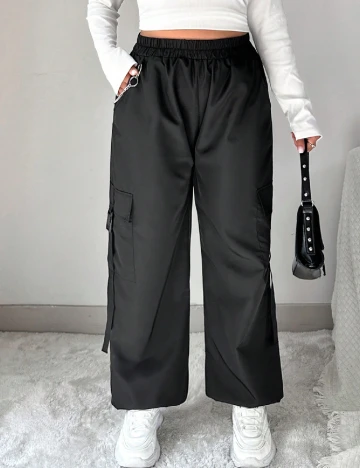 Pantaloni SHEIN CURVE, negru