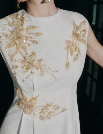 Rochie medie Anewsta, alb