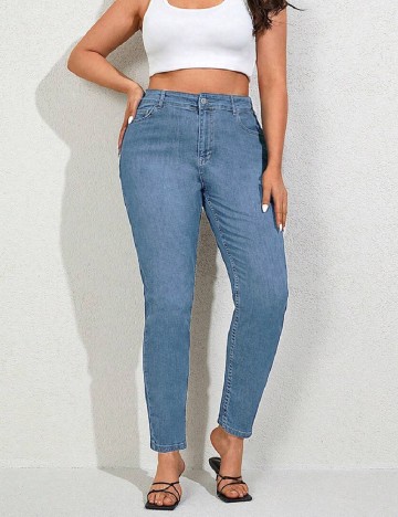 
						Blugi SHEIN CURVE, bleu