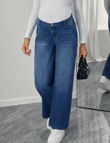 Blugi SHEIN Maternity, albastru