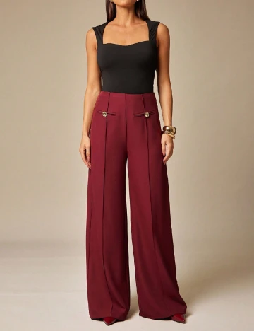 Pantaloni SHEIN, grena