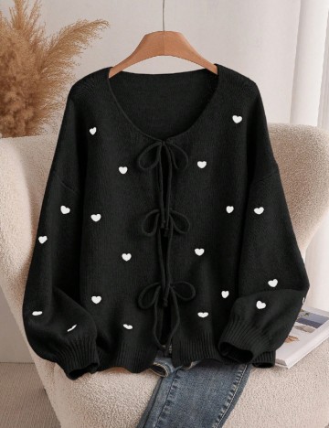 
						Cardigan SHEIN CURVE, negru