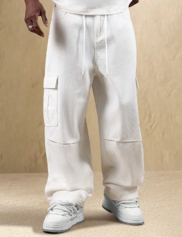 Pantaloni SUMWON, alb