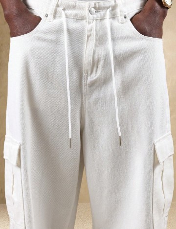 Pantaloni SUMWON, alb