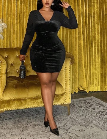 
						Rochie scurta SHEIN CURVE, negru