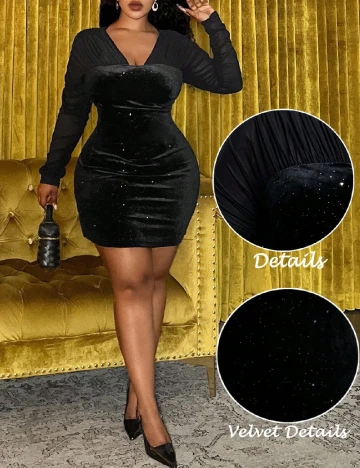 Rochie scurta SHEIN CURVE, negru