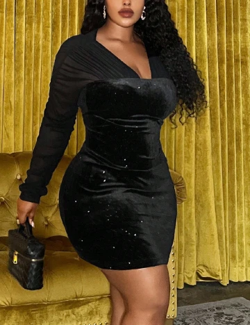 Rochie scurta SHEIN CURVE, negru