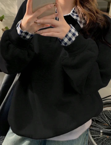 Pulover Oversize Dazy, negru