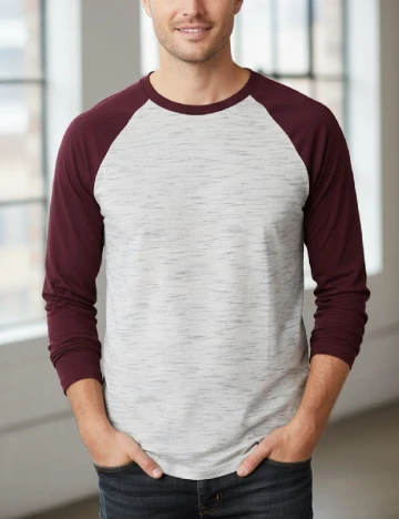 Bluza Bershka, alb/visiniu