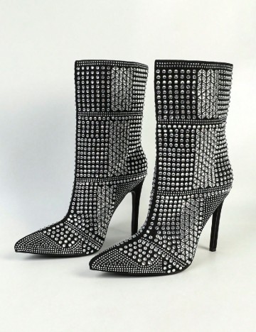 
						Botine SHEIN, argintiu