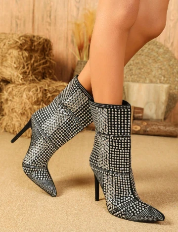 Botine SHEIN, argintiu