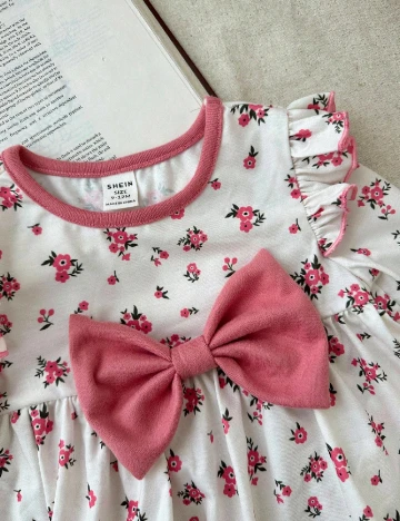 Compleu Shein Kids, alb/roz