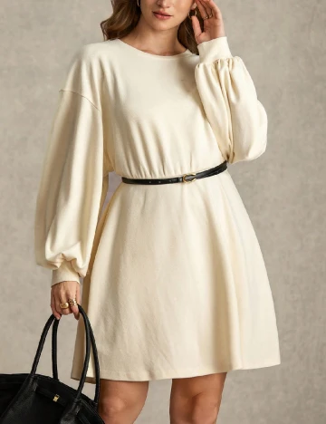 Rochie scurta SHEIN CURVE, crem