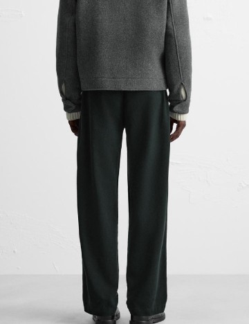 Pantaloni Zara, verde inchis