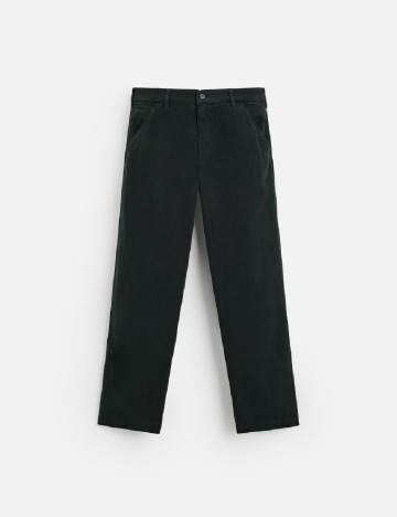 Pantaloni Zara, verde inchis