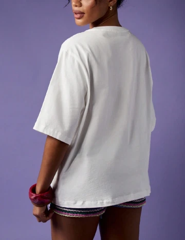 Tricou Oversize Missguided, alb